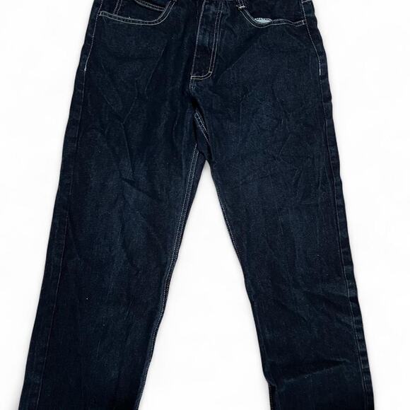 Vintage SOUTHPOLE Jeans Men's 34 Y2K Blue Dark Wash Wide Leg Baggy Hip Hop - Picture 2 of 5